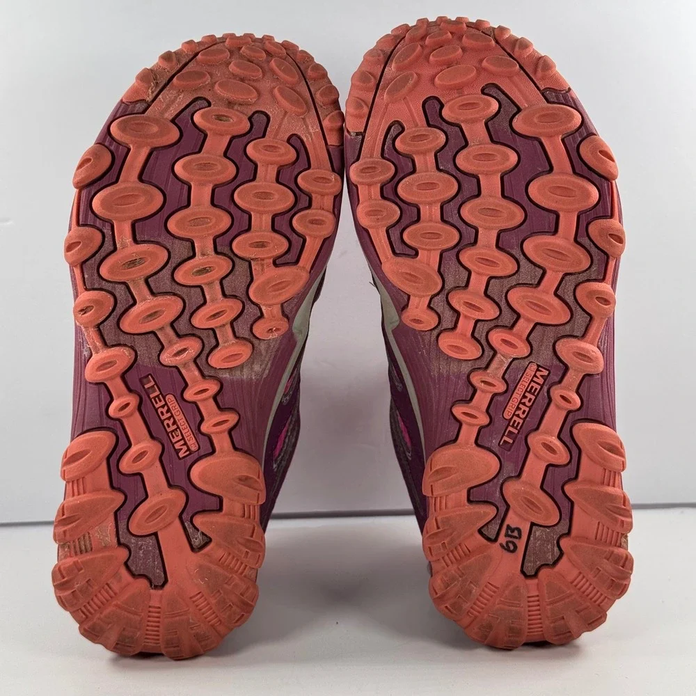 Merrell Kids Waterproof Hiking Boots Purple Pink MK162178 Size 1.5M Mid Trail
